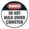 Signmission Do Not Walk Under Conveyor 16in Non-Slip Floor Marker, 6PK, 16 in L, 16 in H, FD-C-16-6PK-99948 FD-C-16-6PK-99948 - alternate 1
